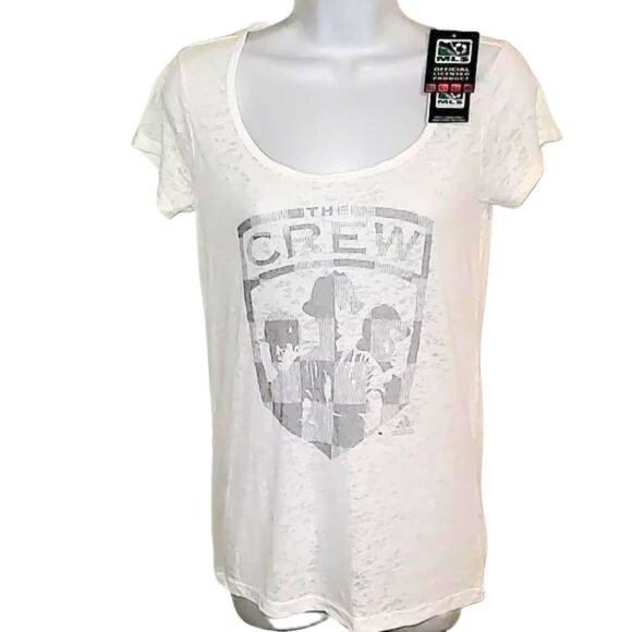 Adidas COLUMBUS CREW Burn Out Tee NWT Soccer Football T-Shirt - Picture 1 of 5